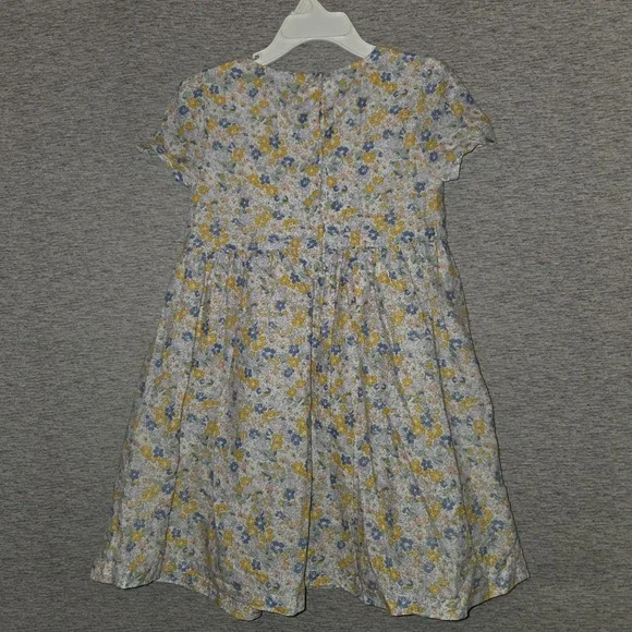 OshKosh B'Gosh Cotton Floral Dress Toddler Girls Size 4T Yellow Blue Sundress - Picture 8 of 8